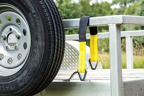 Keeper – 2” x 24” Premium Axle Tie Down Strap with D Rings - 3,333 lbs. Working Load Limit and 10,000 lbs. Break Strength,...
