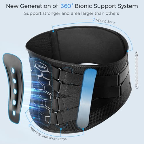 FREETOO Back Brace for Lower Back Pain Relief with Pulley System,Lumbar Support Belt for Men & Women with Lumbar Pad, Ergo...