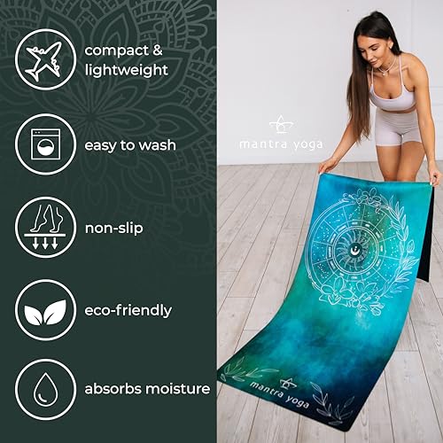 Mantra Yoga Travel PRO 1.5mm with Knee Pad - Foldable Fitness & Exercise Mat with Bag | Lightweight, Compact & Eco-Friendl...