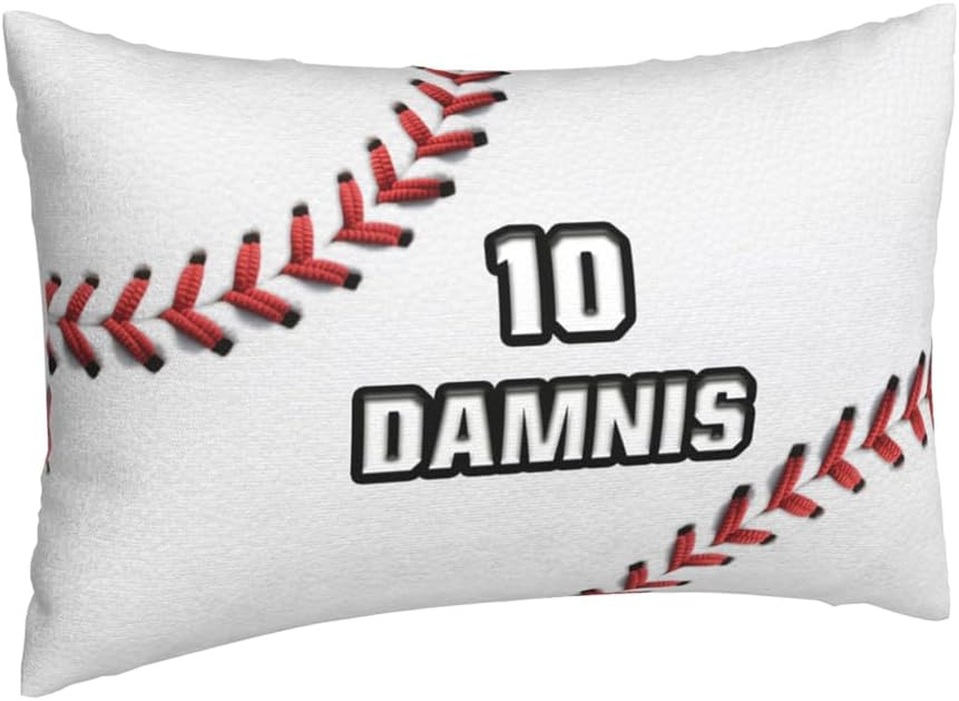 Personalized Name Sport Enthusiast Pillowcase Customized Sports Themed Throw Pillow Cover Baseball Lovers Home Decor Gift Custom Ball Sport Themed Baseball Throw Pillows for Sofa Bedding