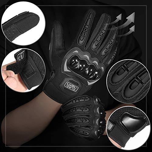 COFIT Motorcycle Gloves for Men and Women, Full Finger Touchscreen Motorbike Gloves for BMX ATV MTB Riding, Road Racing, C...