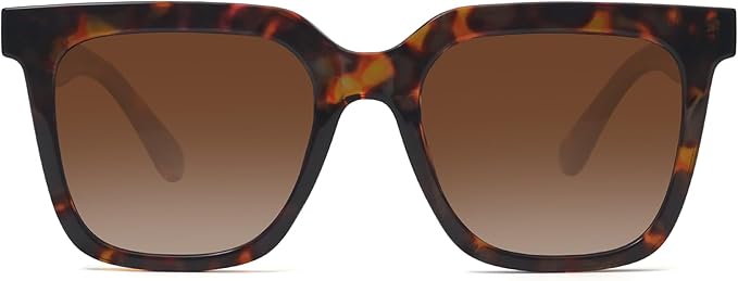 Fozono Large Square Sunglasses Trendy Polarized Sunglasses for Women Men Classic Retro Style UV400 Protection