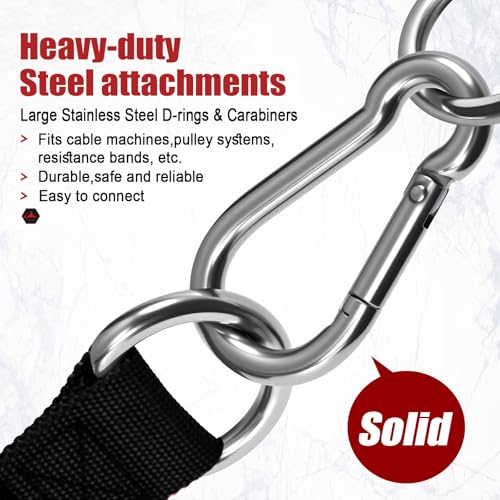 Vigoog Heavy Duty Gym Exercise Handles Attachment for Cable Machine,Resistance Band,Pulley System Home Fitness Workout Equ...