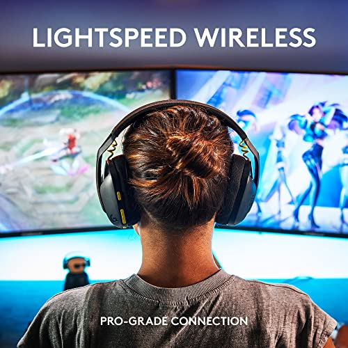 Logitech G435 Lightspeed & Bluetooth Wireless Gaming Headset - Lightweight Over-Ear Headphones, Built-in mics, 18h Batter...