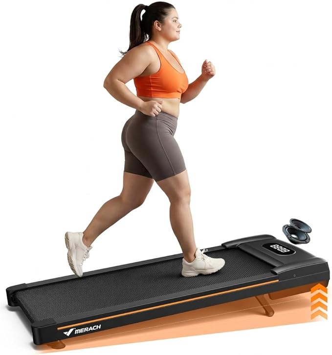 MERACH Walking Pad with Incline 12% Auto Treadmill for Home, 400lbs Capacity 3.5HP Super Quiet Brushless Walking Pads Unde...
