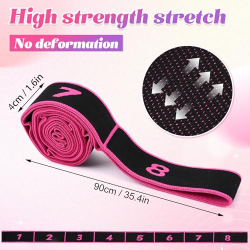 Fitness Resistance Band for Stretching and Yoga, Multifunction Tension Rope,8 Loops Elastic Exercise Bands,Adjustable Band...