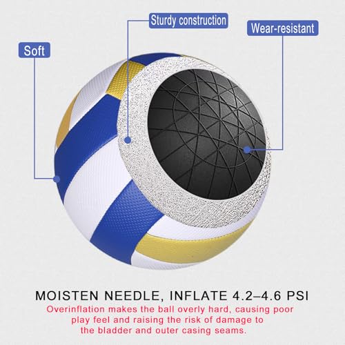 WIFOCU 8 Pack Official Size 5 Volleyballs, Premium Microfiber Composite Leather for Soft Touch, Indoor Outdoor Volleyballs...
