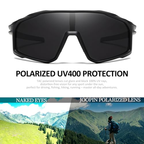Joopin Sports Sunglasses Men Women Polarized Wrap Around Sun Glasses UV400 Protection Shades Sunnies