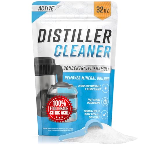 ACTIVE Distiller Descaler Citric Acid Cleaner - 2 Lb Bulk for Cleaning Water Distillers, Pure Citrus Acid Crystals Univers...