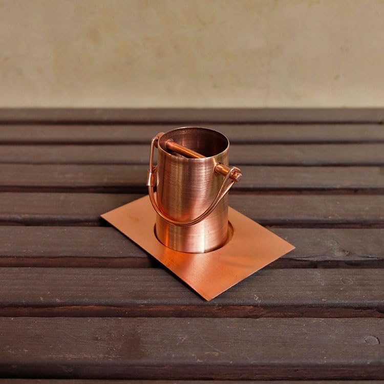 Nutshell Stores Medium Square Cups Rain Chain - Patina - 20 Feet