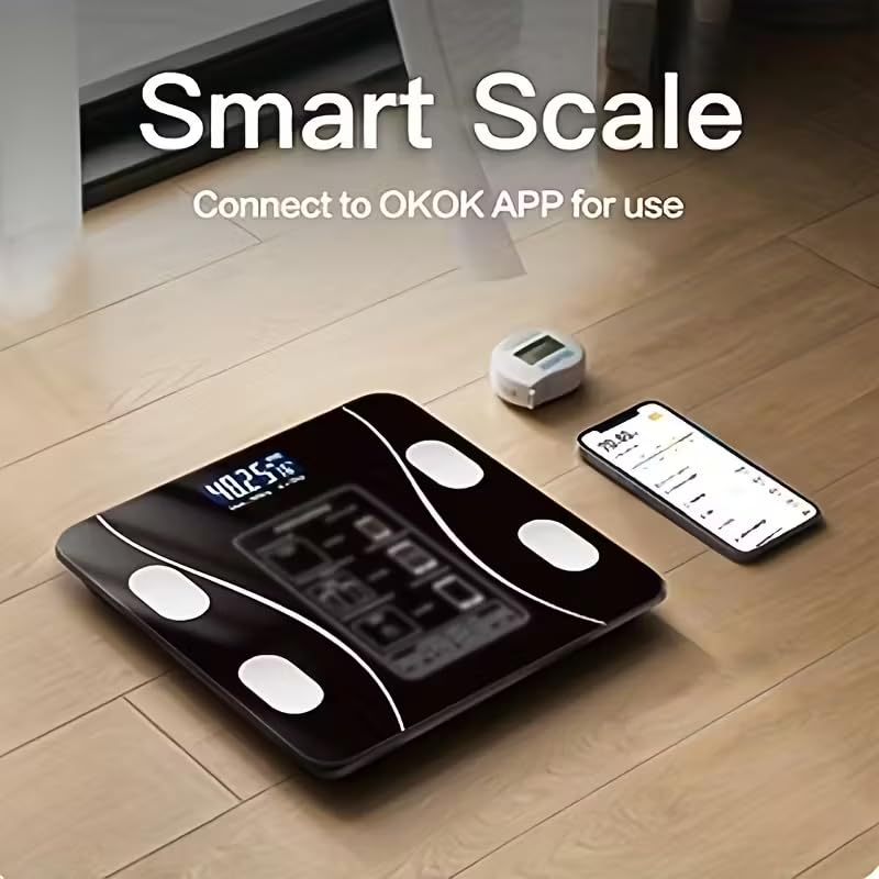 AI Scale for Body Weight and Fat Percentage, Accurate Bathroom Smart Scale with Large Display, High Precision Smart Scale ...