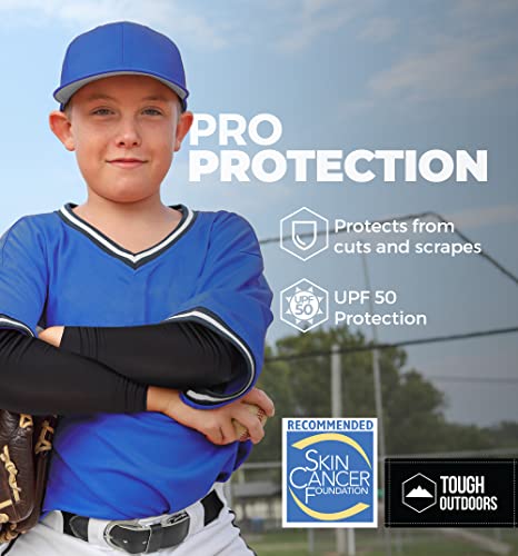 Tough Outdoors Baseball Arm Sleeve Youth & Adults - Compression Arm Sleeves for Kids Boys & Girls Men & Women - Football