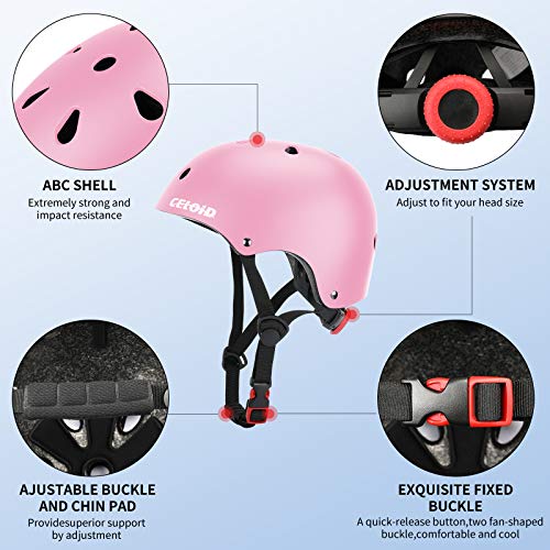 CELOID Kids Bike Helmet,Toddler Skateboard Helmets for Ages 2-3-5-8-14 Years Boys Girls，Adjustable Multi-Sport Bicycle Ska...