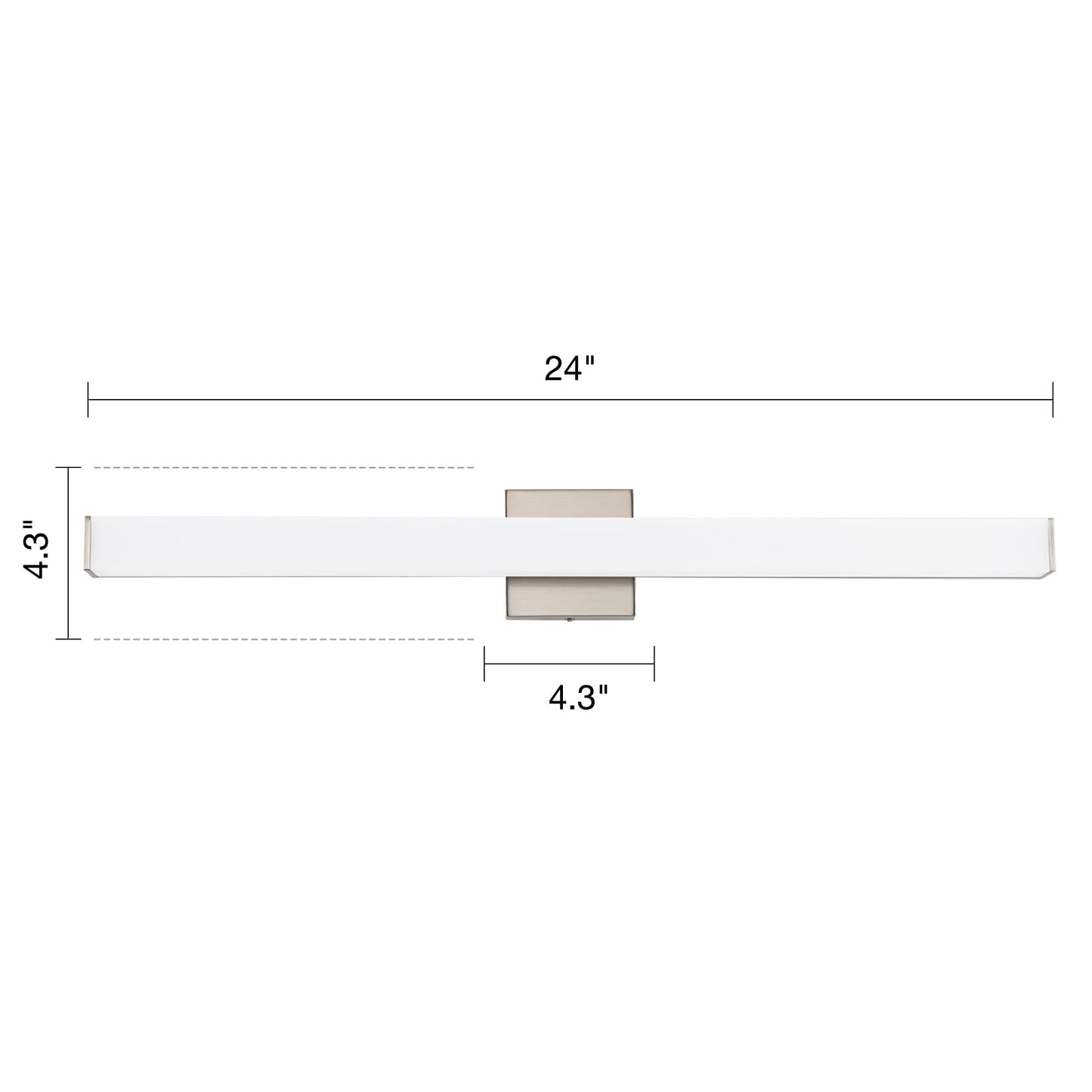 YHTlaeh Bathroom Vanity Light 31.5in Brushed Nickel Dimmable LED 24W 4000K Wall Bar Fixture Model 7610