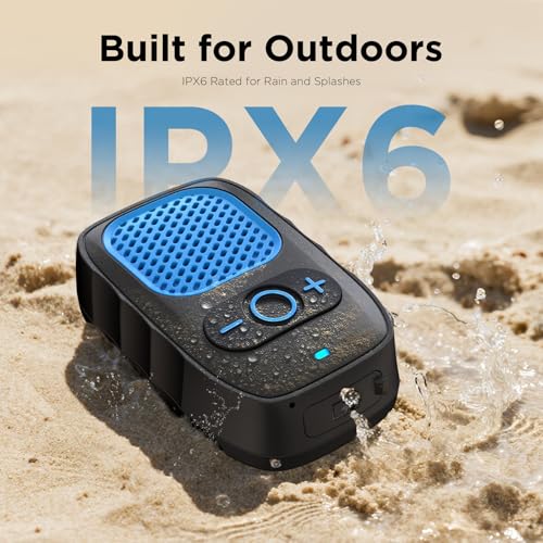ShellHome Wearable Bluetooth Speaker, 30H Working Time Clip-On Wireless Jobsite Pro Water-Resistant Portable Speaker — Bui...