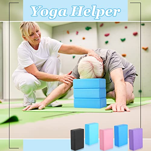 Meooeck 30 Pcs Yoga Blocks Bulk Eva Foam Block Pack, 9 x 6 x 3 Inch Exercise Brick Foam High Density Soft Non Slip Yoga Ac...
