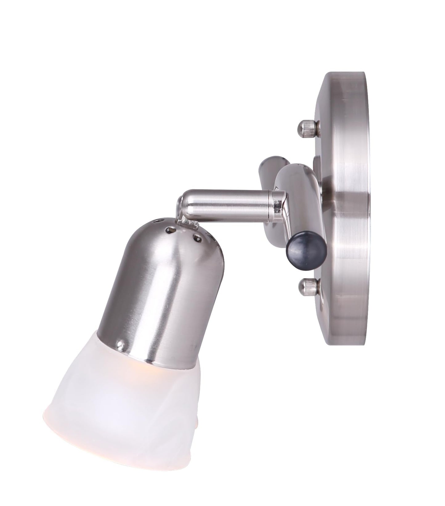 Canarm 2-Light Track Lighting, Adjustable Alabaster Glass Shades, Brushed Pewter Finish, 15in Wide, Model IT356A02BPT10