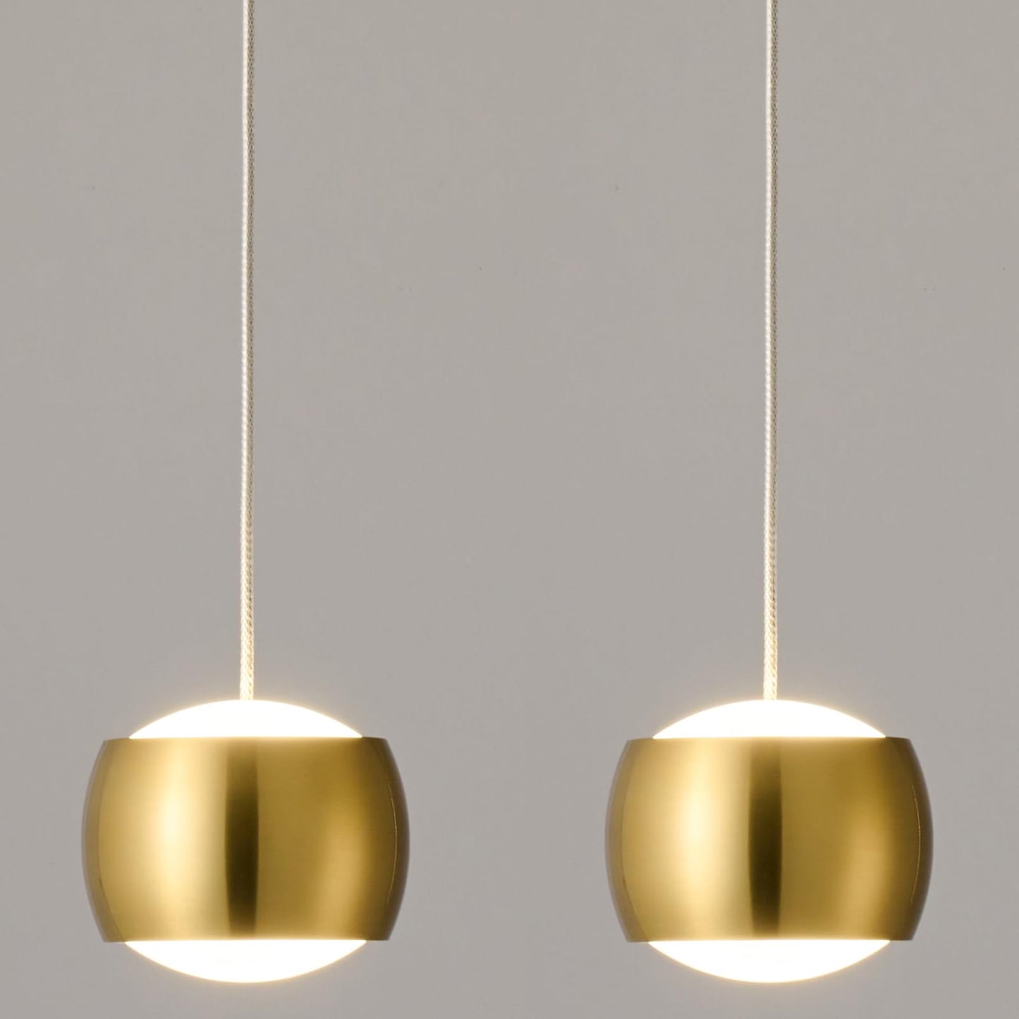 Adcthome Modern Led Dimmable Pendant Light Fixtures Mini Island Pendant Lighting For Kitchen Island Dinning Room Bedroom Bar  Kitchen Island Ceiling Hanging Light Fixtures(Gold-2-Pack)