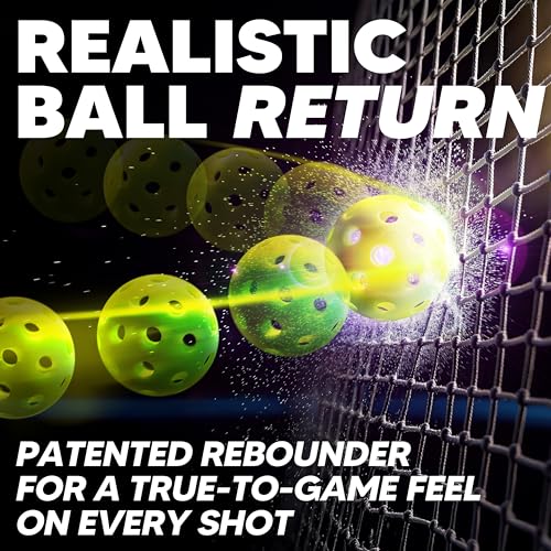 Pickleball Rebounder Training Aid: Adjustable Angles, Easy Setup & Storage - Improve Your Forehand, Backhand, Dink, and Vo...