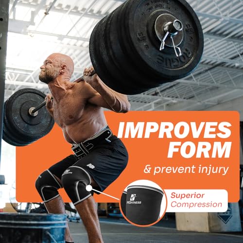 ProFitness Knee Sleeves Weightlifting Men & Women - 7mm Thick Premium Neoprene Weight Lifting Knee Sleeve for Women & Men ...