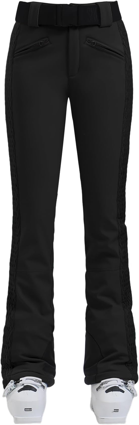 GSOU SNOW Womens Ski Pants Slim Fit Waterproof Insulated Snow Pants Flared Winter Outdoor Hiking Warm
