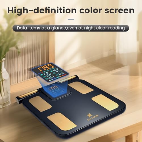 EILISON Smart Scale for Body Weight: 8-Electrode Precision Digital Bathroom Scale for Fat BMI 32 Muscle Body Composition A...