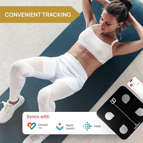 INEVIFIT Smart Body Fat Scale, Highly Accurate Bluetooth Digital Bathroom Body Composition Analyzer, Measures Weight, Body...
