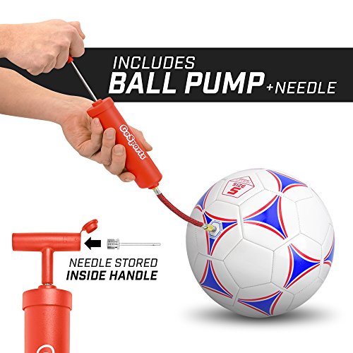 GoSports Premier Soccer Balls - Single or 6 Pack - Sizes 3, 4, 5, with Ball Pump