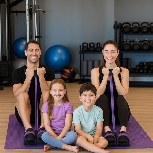 Premium 6 Tubes Foot Pedal Resistance Band – Multifunction Tension Rope for Full-Body Workouts, Yoga & Home Fitness | Stro...
