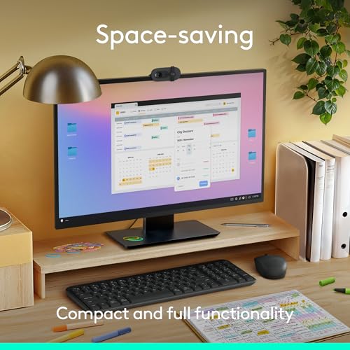 Logitech K250 Bluetooth Keyboard with Numpad, Easy Connectivity, Compact Wireless Keyboard Made with Recycled Plastic, Spi...