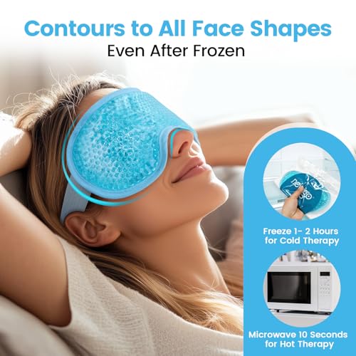 NEWGO Cooling Eye Mask for Puffy Eyes, Cold Eye Mask Eye Ice Pack for After Eyes Surgery, Tension Stress Relief, Itchy Eye...