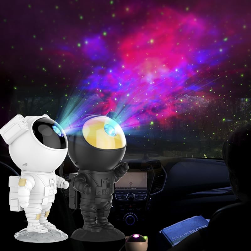 Sfour Star Projector Led Lamp - Galaxy Night Light, Astronaut Design, Black Gold, Remote & Timer, Ideal For Kids & mature-themeds, Model A-S-123