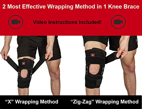 Hinged Knee Brace Support with Strap & Side Patella Stabilizers for Protection & Pain Relief for Arthritis, Meniscus Tear,...