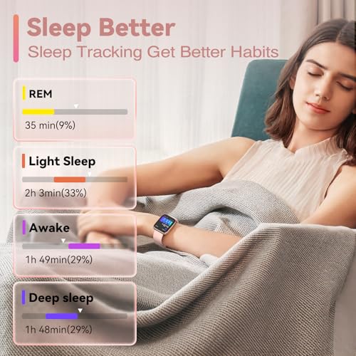 Smart Watches for Women, Alexa Built-in Fitness Watch with 1.8" LCD Screen & Bluetooth Call (Make/Answer), Heart Rate/SpO...