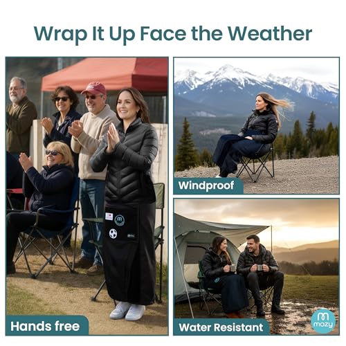 Mozy Wearable & Weatherproof Outdoor Blanket – Lower-Body Thermal Wrap for Superior Warmth