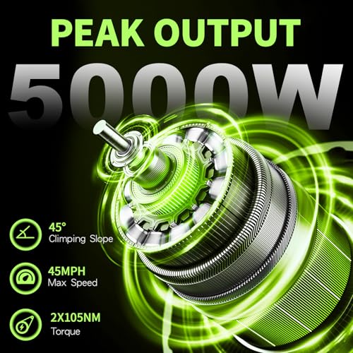 PHILODO 5000𝕨 Dual Motor E-Bike 60V Electric Bike for Adults,45MiIe P-Hour Full Suspension Hydraulic Disc Brakes EBike,2...
