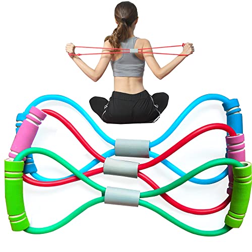 Fitness 8 Yoga Pulling Rope Resistance Band & Arm Resistance Bands Workout Chest Arm and Shoulder Stretch Bands Exercise E...