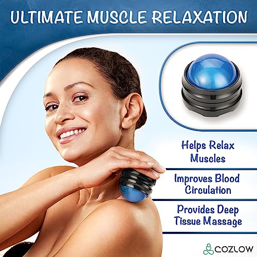 Massage Ball, Muscle Massager Roller Tool for Trigger Point Deep Tissue Release, Hand Held Manual Massage Therapy for Bac...