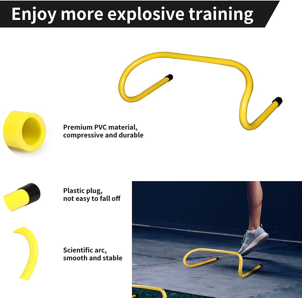 TNZMART Agility Ladder and Disc Cones Training Set Adjustable Rungs Training Ladder with 10 Plastic Sport Cones for Training