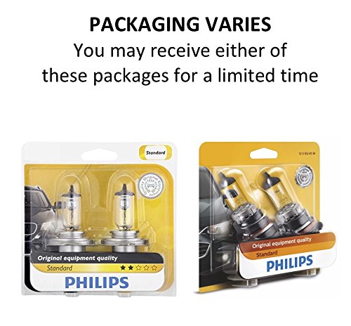 Philips 9003 Halogen Headlight Bulb, 2 Pack, Glass, Standard Replacement