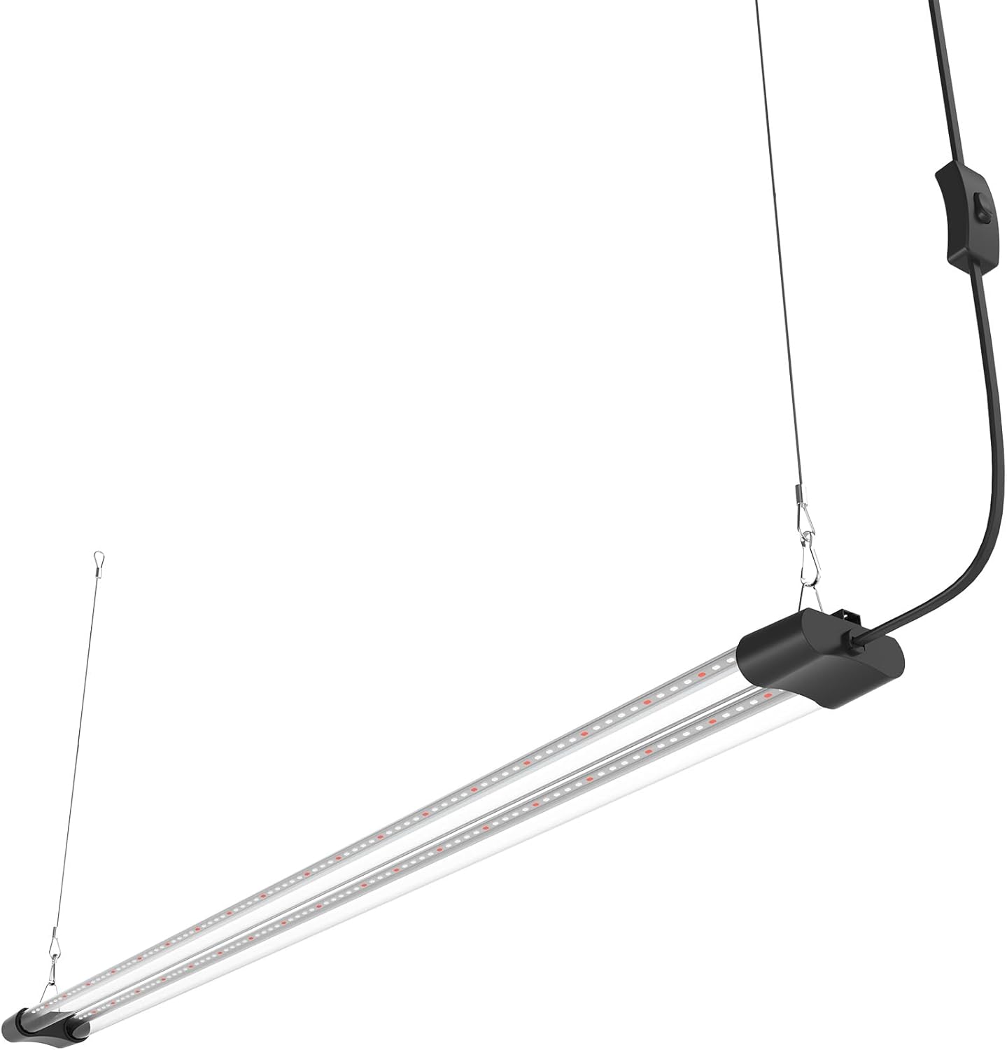 LED Grow Light Full Spectrum Light Linkable 5000K Daylight + 660nm Red Indoor Plant Lighting Fixture (4-Pack 4 FT)