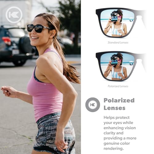 Knockaround Fast Lanes Sport Polarized Lightweight Sunglasses for Men & Women - UV400 Protection - Running