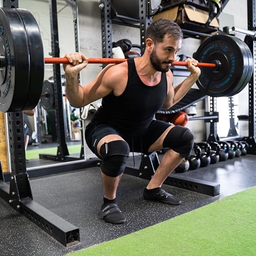 Bodyprox Knee Wrap 2 Pack for Squats, Weightlifting, Powerlifting, Leg Press, and Cross Training, Knee Support for Men and...