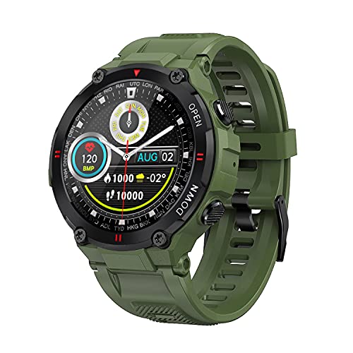 SEDSEY 1.28" IPS Tactical Smart Watch for Men Activity Fitness Tracker with 400mAH Large Battery Outdoor Bluetooth Call He...