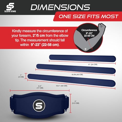 Sleeve Stars Tennis Elbow Brace for Women - Adjustable Tennis Elbow Strap, Golfers Elbow Brace for Men, Counterforce Brace...