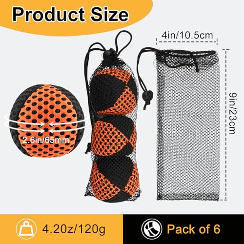 Hokoad 6 Packs Juggling Balls for Beginners and Professional, Weighted Juggle Balls with 2 Storage Bags, Juggling Bean Bag...