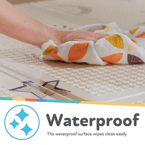 Nuby Reversible Baby Floor Mat, 77" x 58" - Foldable and Lightweight Baby Play Mat for Floor - Easy Storage and Travel - S...