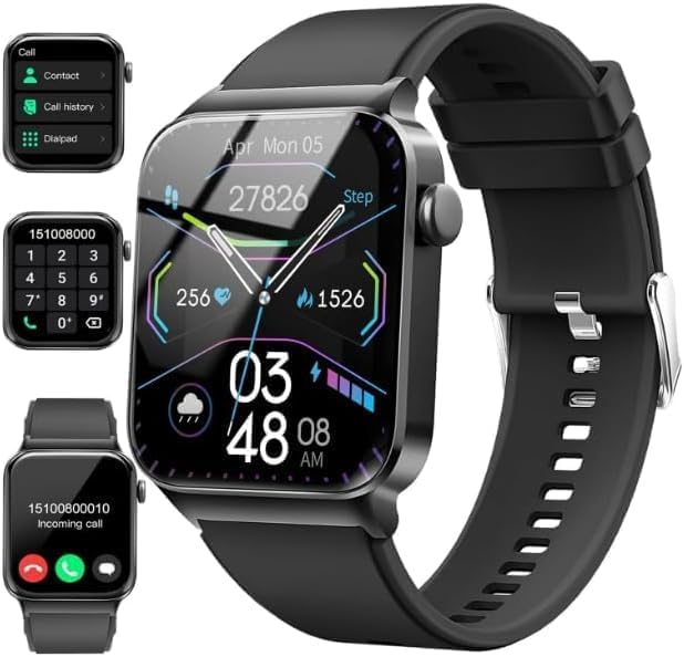 Smart Watch for Men Women(Answer/Make Calls), 2026 New 1.85" HD Smartwatch, Fitness Tracker with 110+ Sport Modes, IP68 Wa...