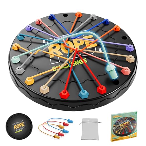 lartoys Rope Untangling Puzzle Game, Educational Strategy Board Game for Kids & Adults, Family Travel Party Games with Mul...