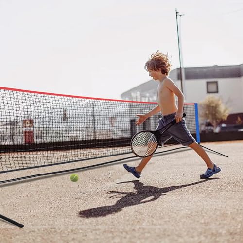 PGL 10x3FT Badminton Net - Foldable Extendable Poles for Multiple Sports Heights - Ideal for Tennis Pickleball -Portable a...